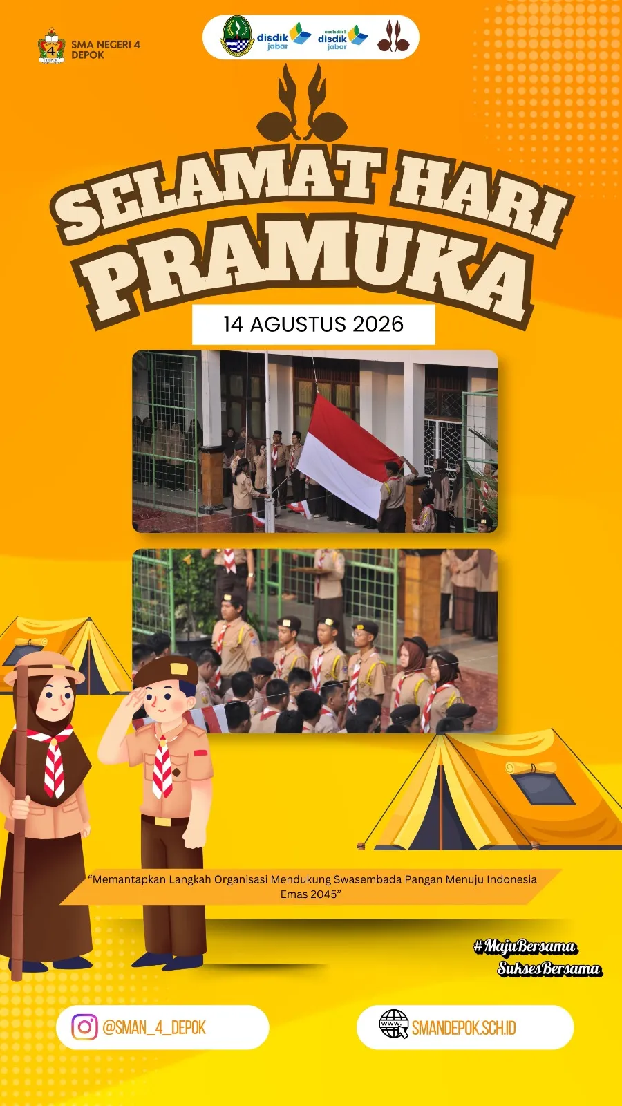 Pelaksanaan Upacara Hari Pramuka ke-65.